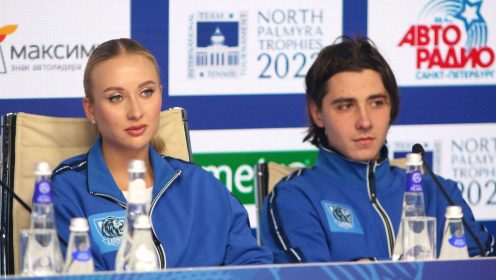 Pictured: Anastasia Potapova and Alexander Shevchenko in December 2023