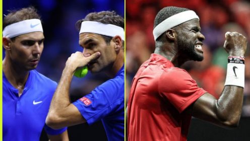 Roger Federer and Rafael Nadal, Frances Tiafoe at the Laver Cup