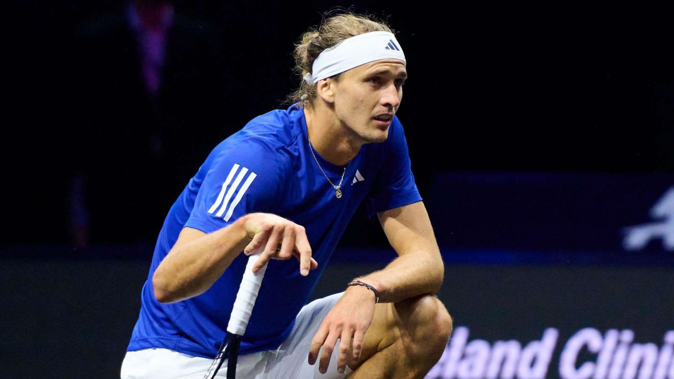 Alexander Zverev in action