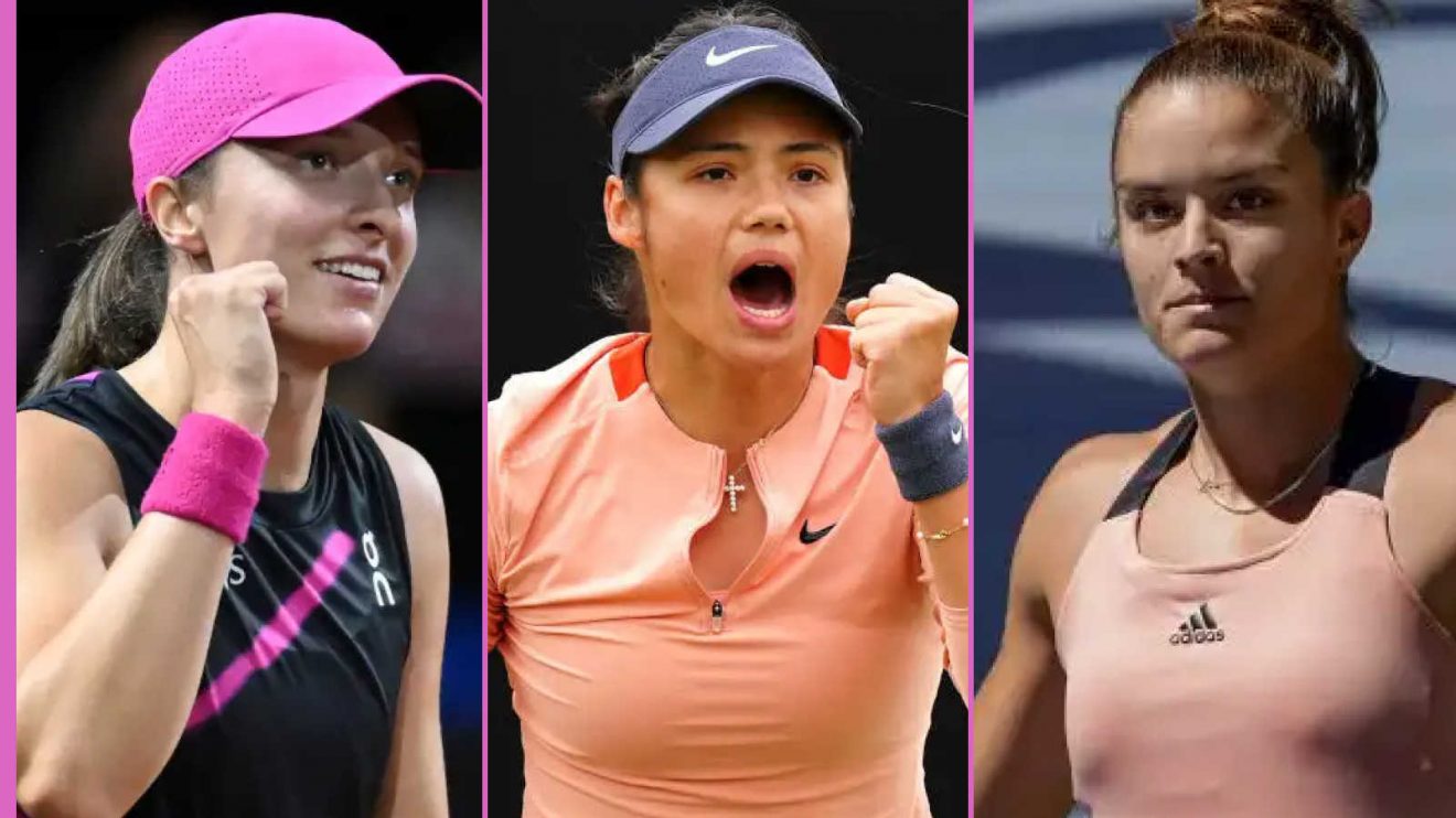 Iga Swiatek, Emma Raducanu and Maria Sakkari