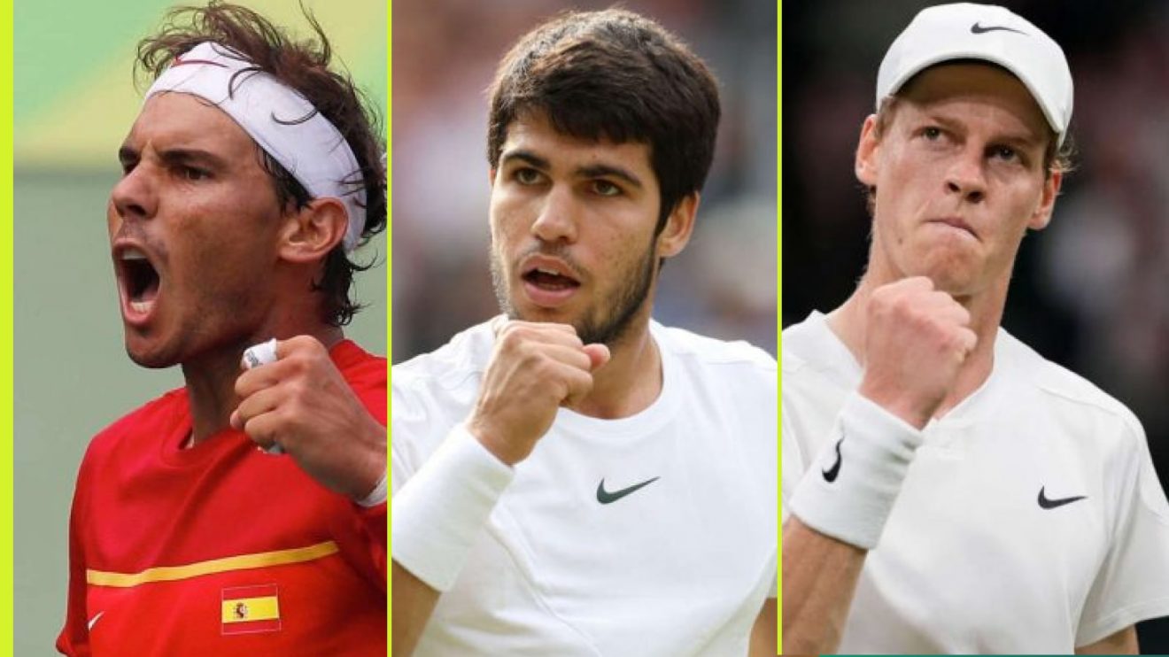 Rafael Nadal, Carlos Alcaraz, and Jannik Sinner