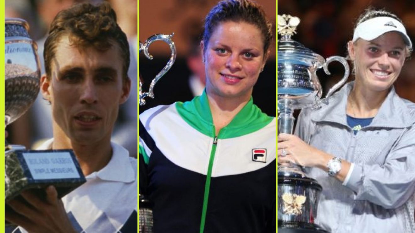 Pictured: Ivan Lendl, Kim Clijsters, and Caroline Wozniacki