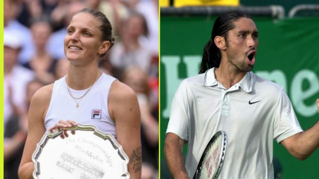 Pictured: Former world No 1's Karolina Pliskova and Marcelo Rios