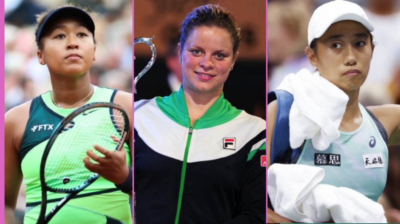 Pictured: Naomi Osaka, Kim Clijsters, and Zhang Shuai