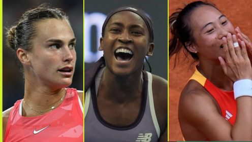 Pictured: Aryna Sabalenka, Coco Gauff, and Zheng Qinwen