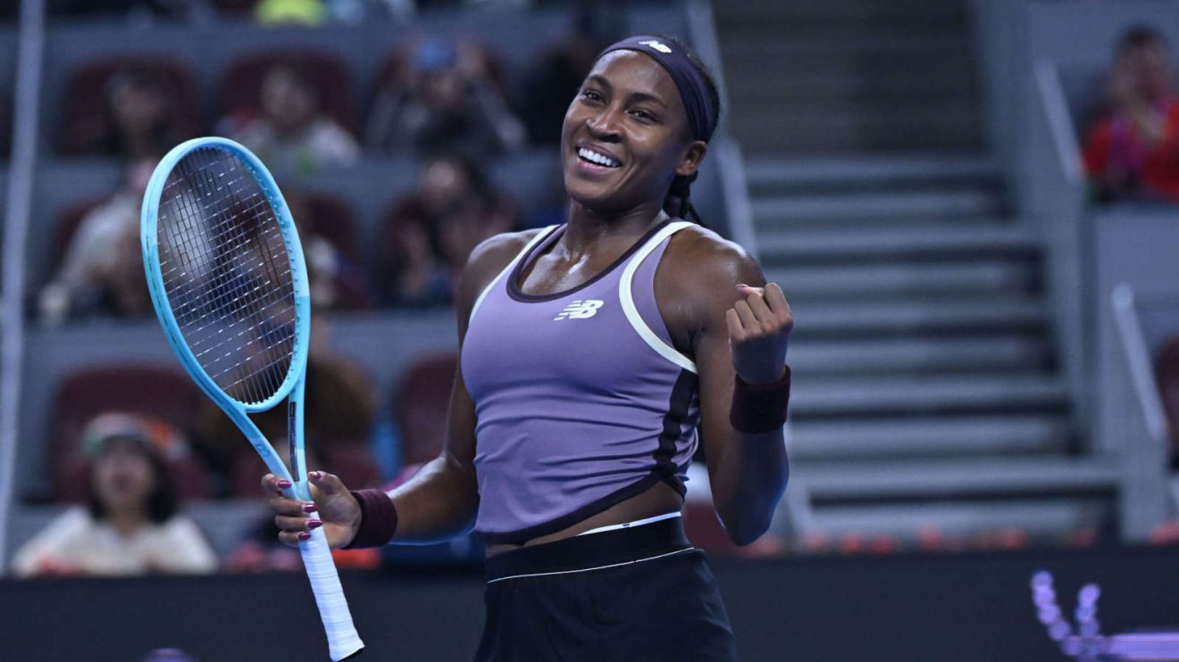Coco Gauff in action