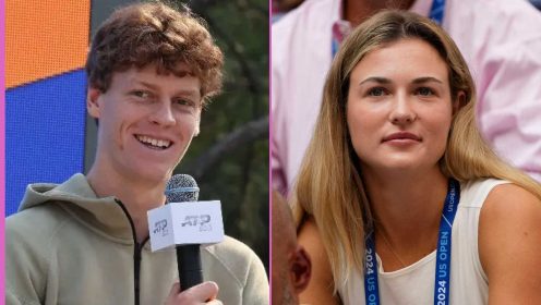 Pictured: Jannik Sinner and Anna Kalinskaya
