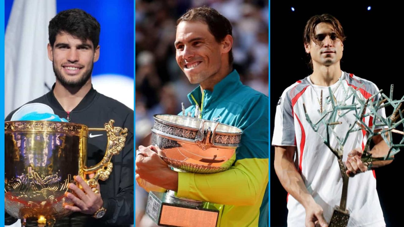 Carlos Alcaraz, Rafael Nadal and David Ferrer