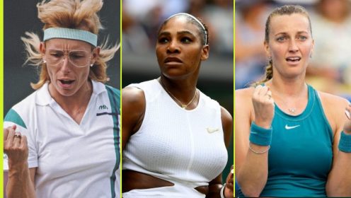 Pictured: Martina Navratilova, Serena Williams, and Petra Kvitova