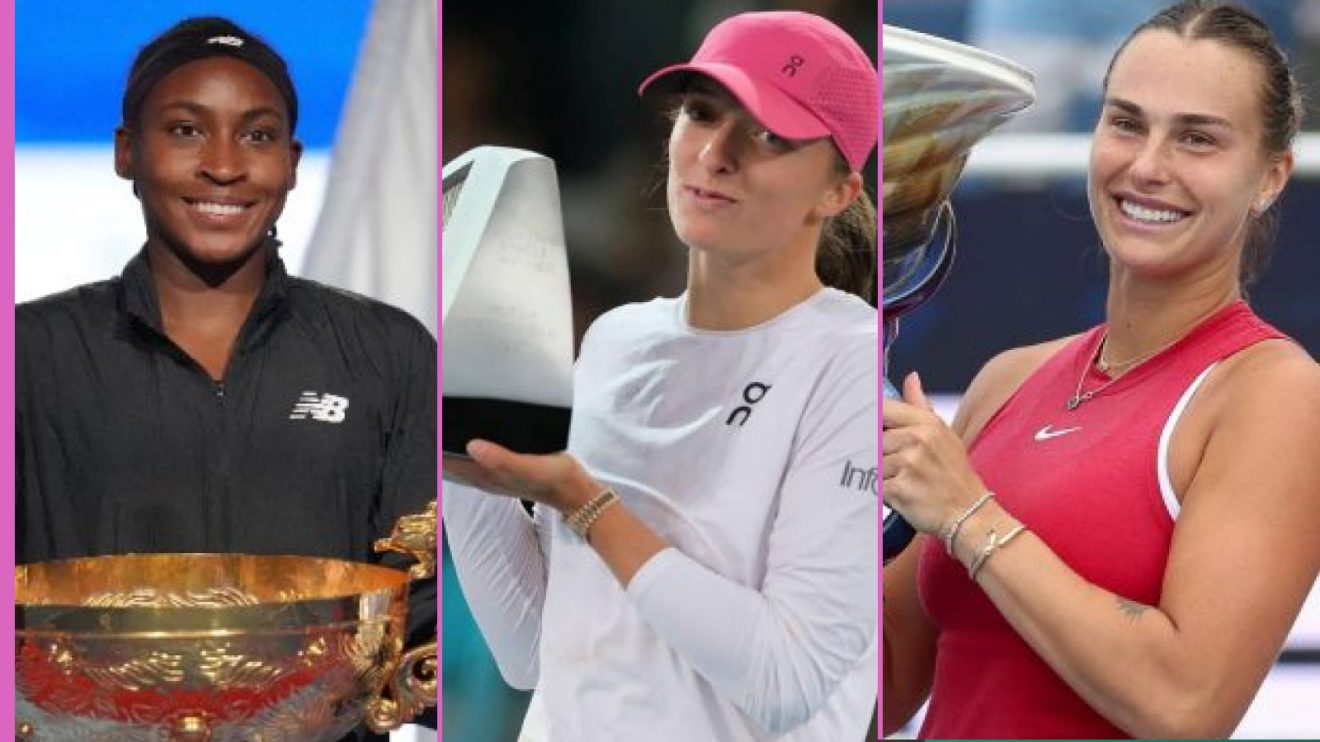 Pictured: Coco Gauff, Iga Swiatek, and Aryna Sabalenka
