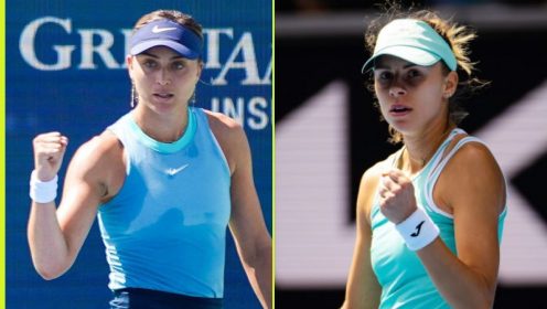 Pictured: Paula Badosa and Magda Linette