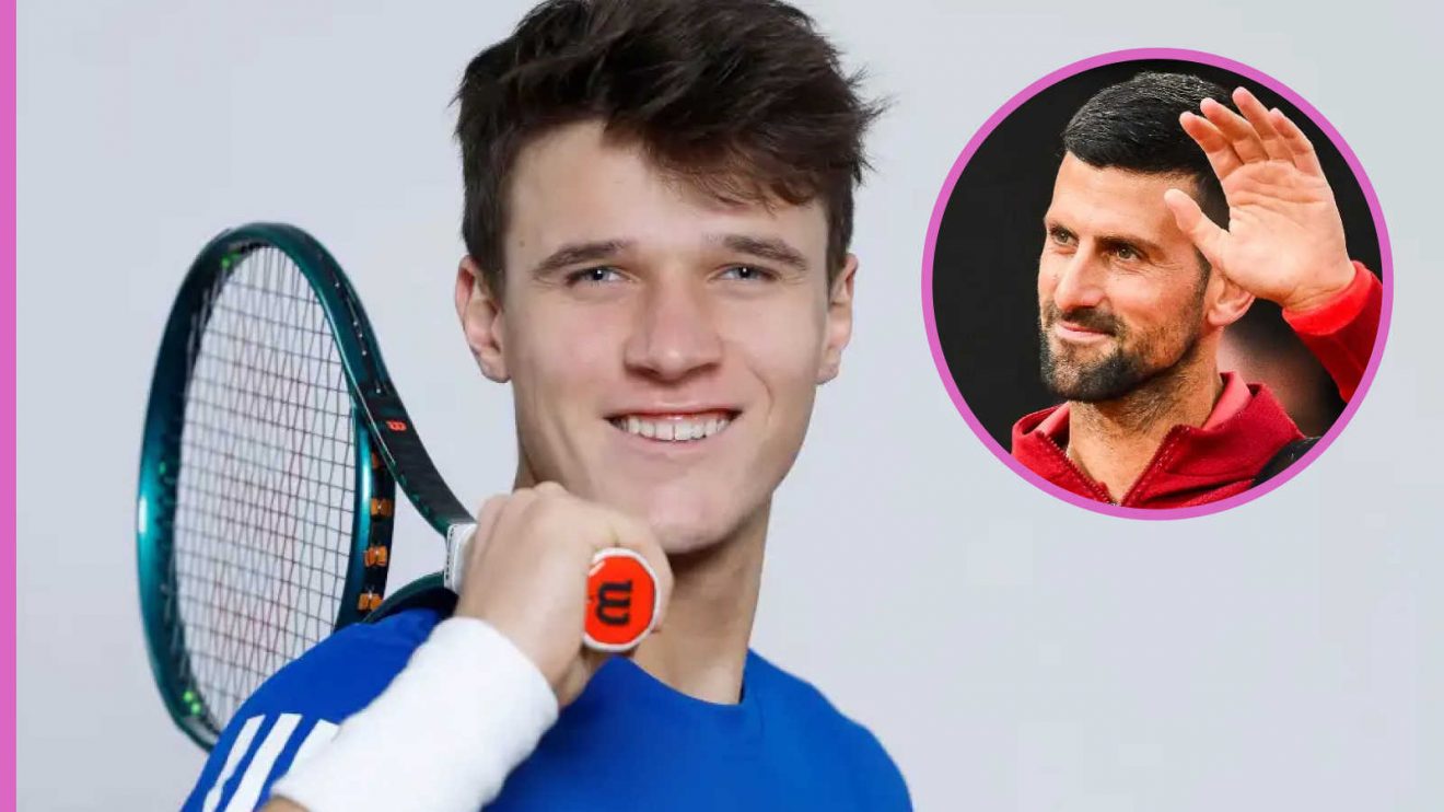 Pictured: Jakub Mensik and Novak Djokovic