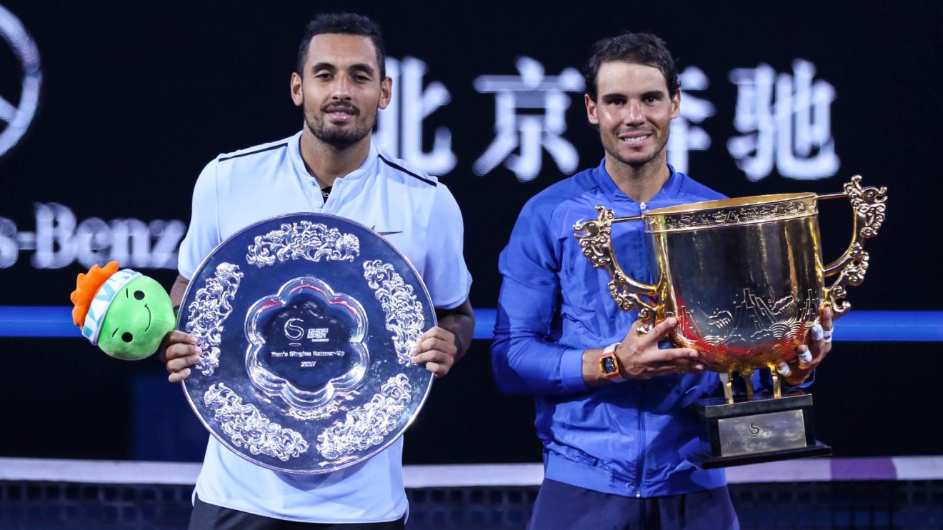 Pictured: Nick Kyrgios and Rafael Nadal