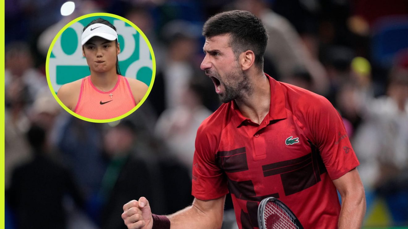 Novak Djokovic and Emma Raducanu