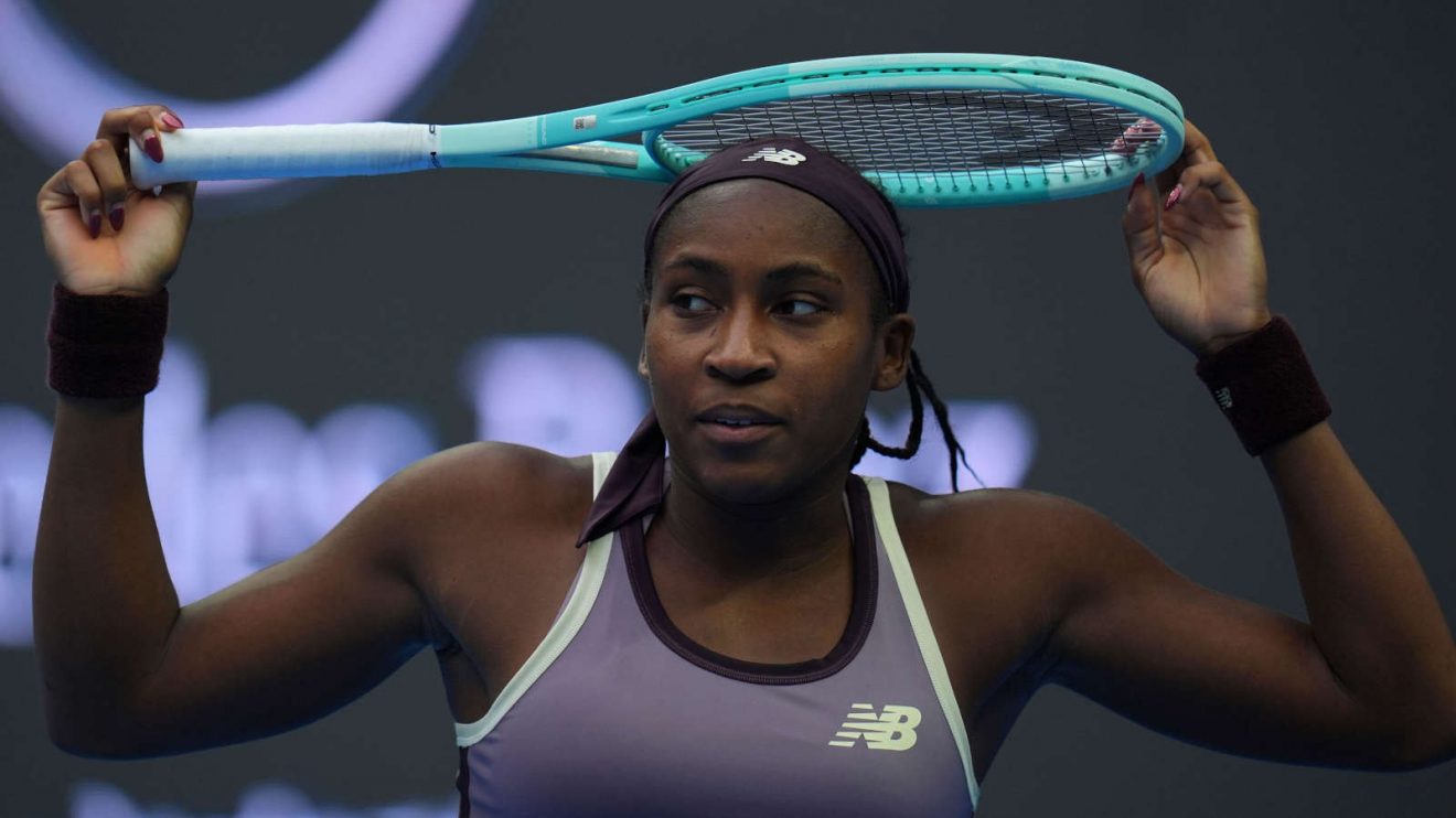 Coco Gauff during a match