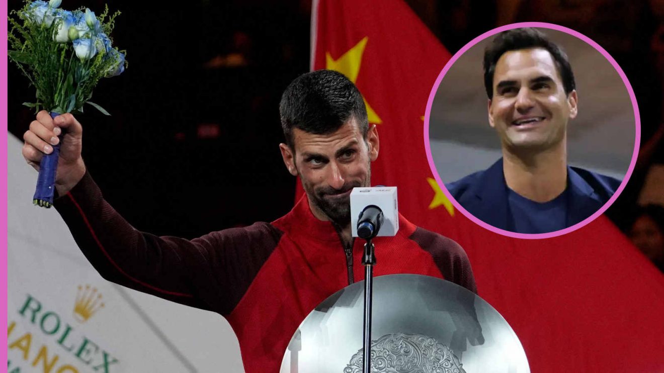 Pictured: Novak Djokovic and Roger Federer