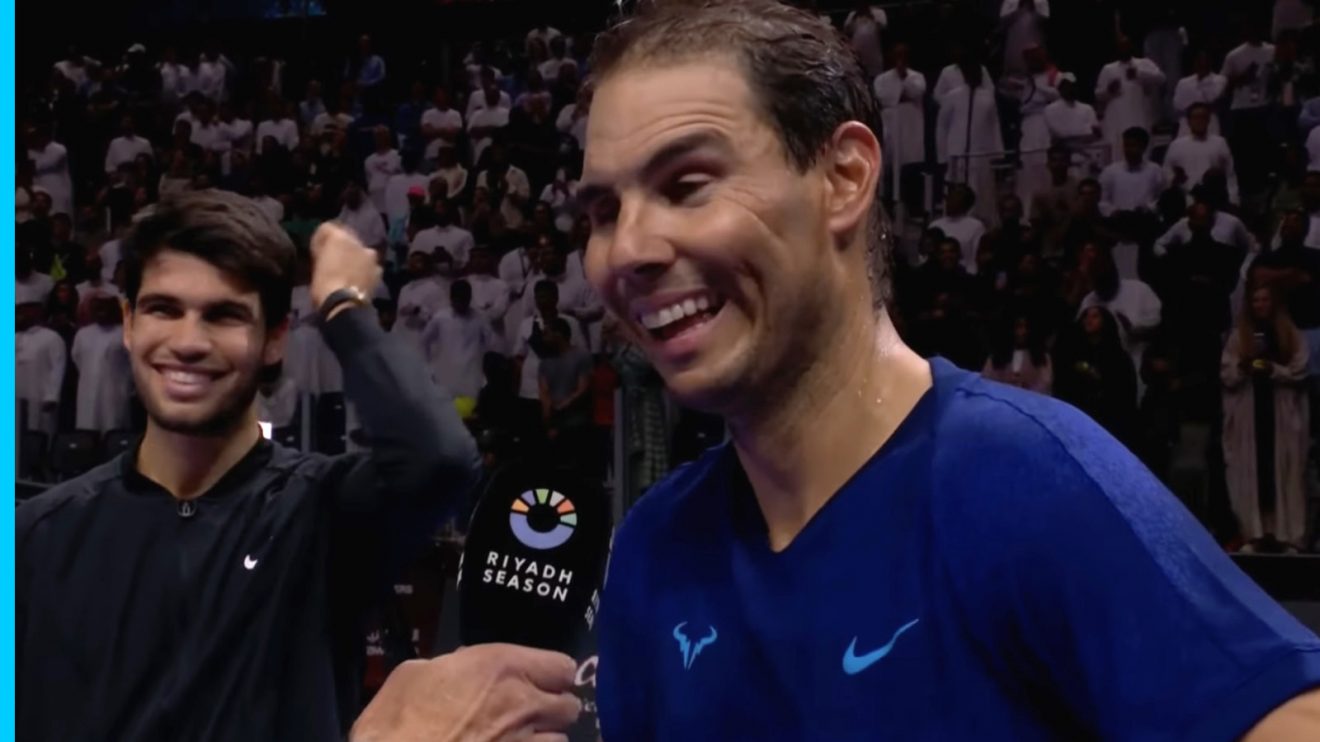 Rafael Nadal and Carlos Alcaraz at the Six Kings Slam