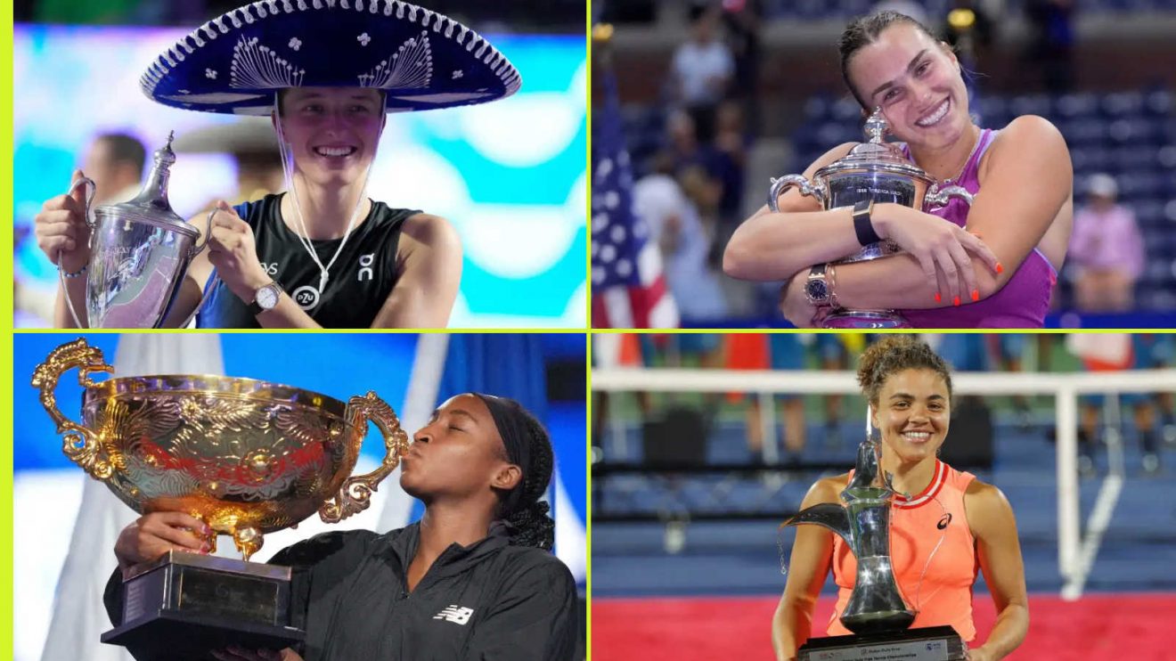 Iga Swiatek, Aryna Sabalenka, Coco Gauff and Jasmine Paolini