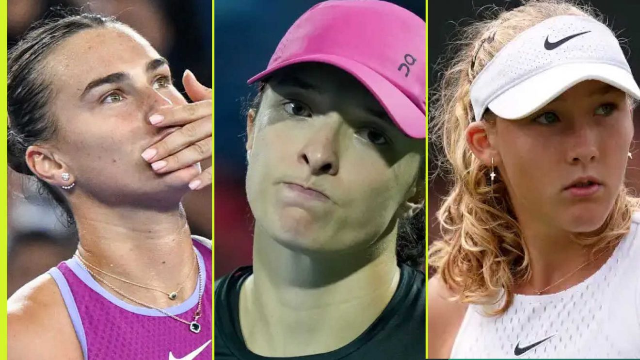 Pictured: Aryna Sabalenka, Iga Swiatek and Mirra Andreeva