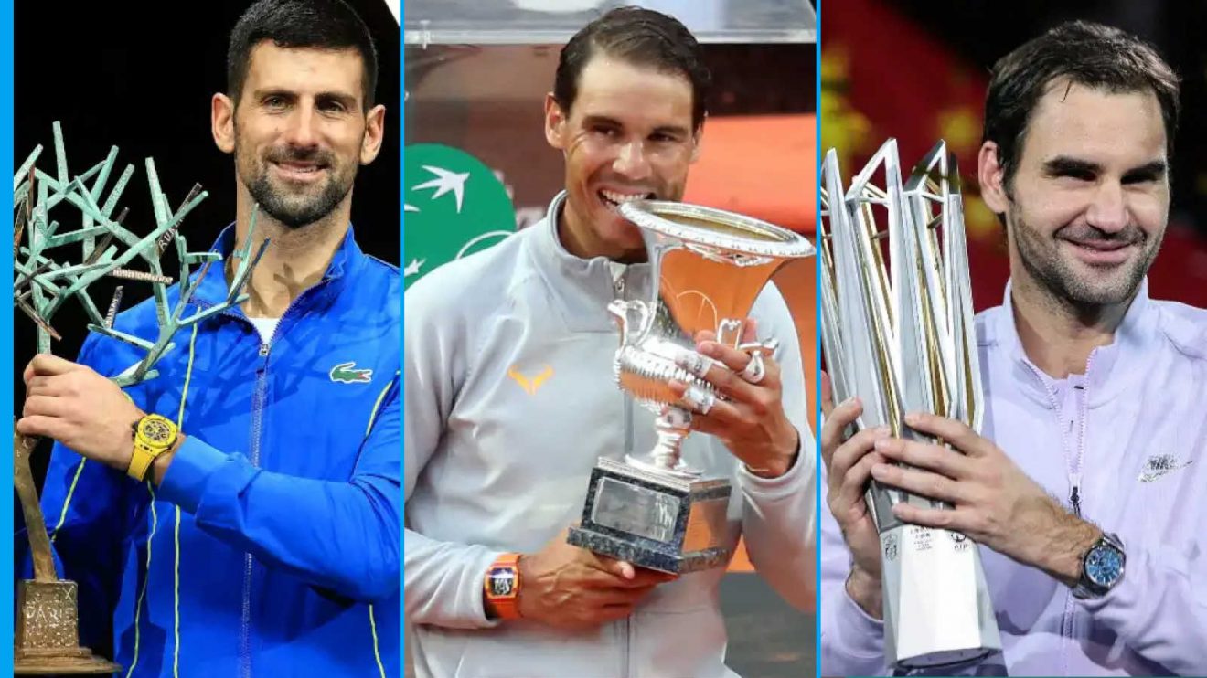 Pictured: Novak Djokovic, Rafael Nadal and Roger Federer