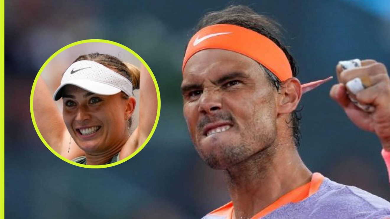 Pictured: Spain's Rafael Nadal and Paula Badosa
