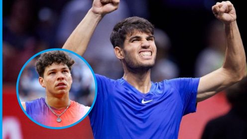 Pictured: Carlos Alcaraz at the 2024 Laver Cup.