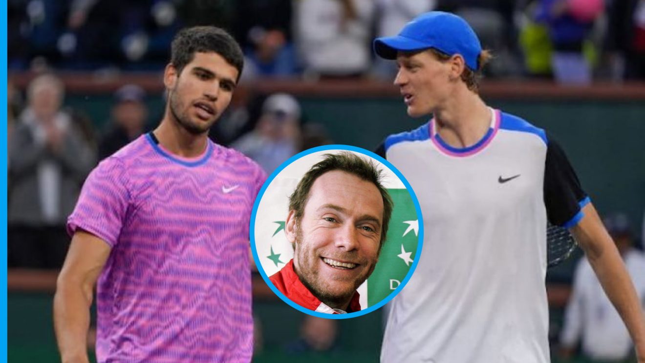 Pictured: Jannik Sinner, Carlos Alcaraz, and Marc Rosset.