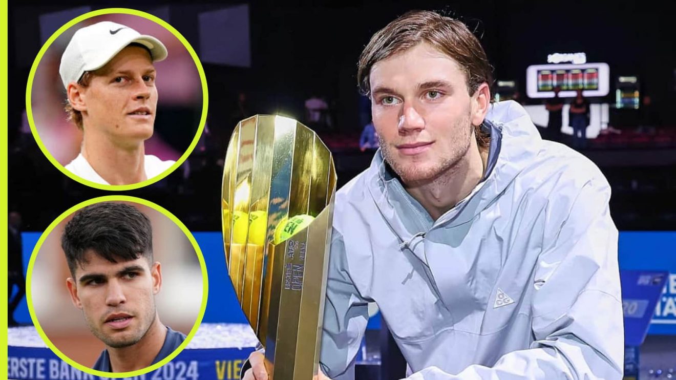 Jack Draper, Jannik Sinner and Carlos Alcaraz