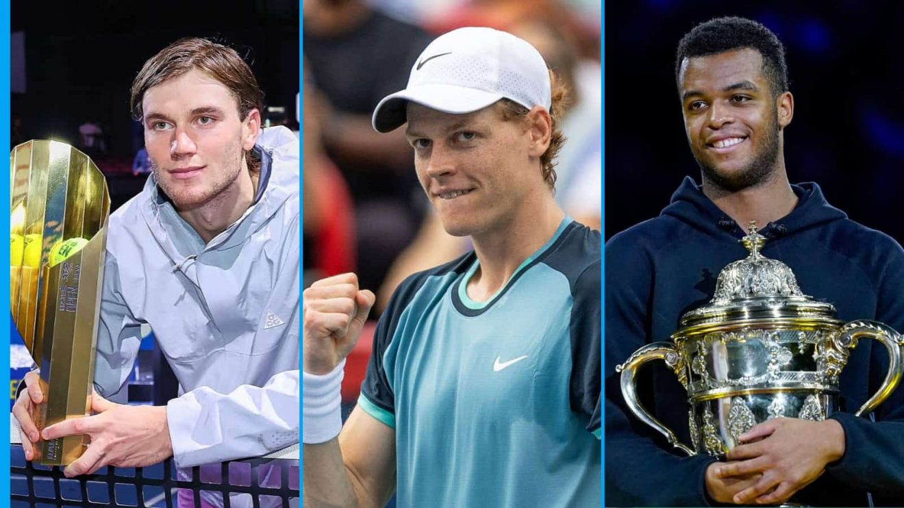 Jack Draper, Jannik Sinner and Giovanni Mpetshi Perricard