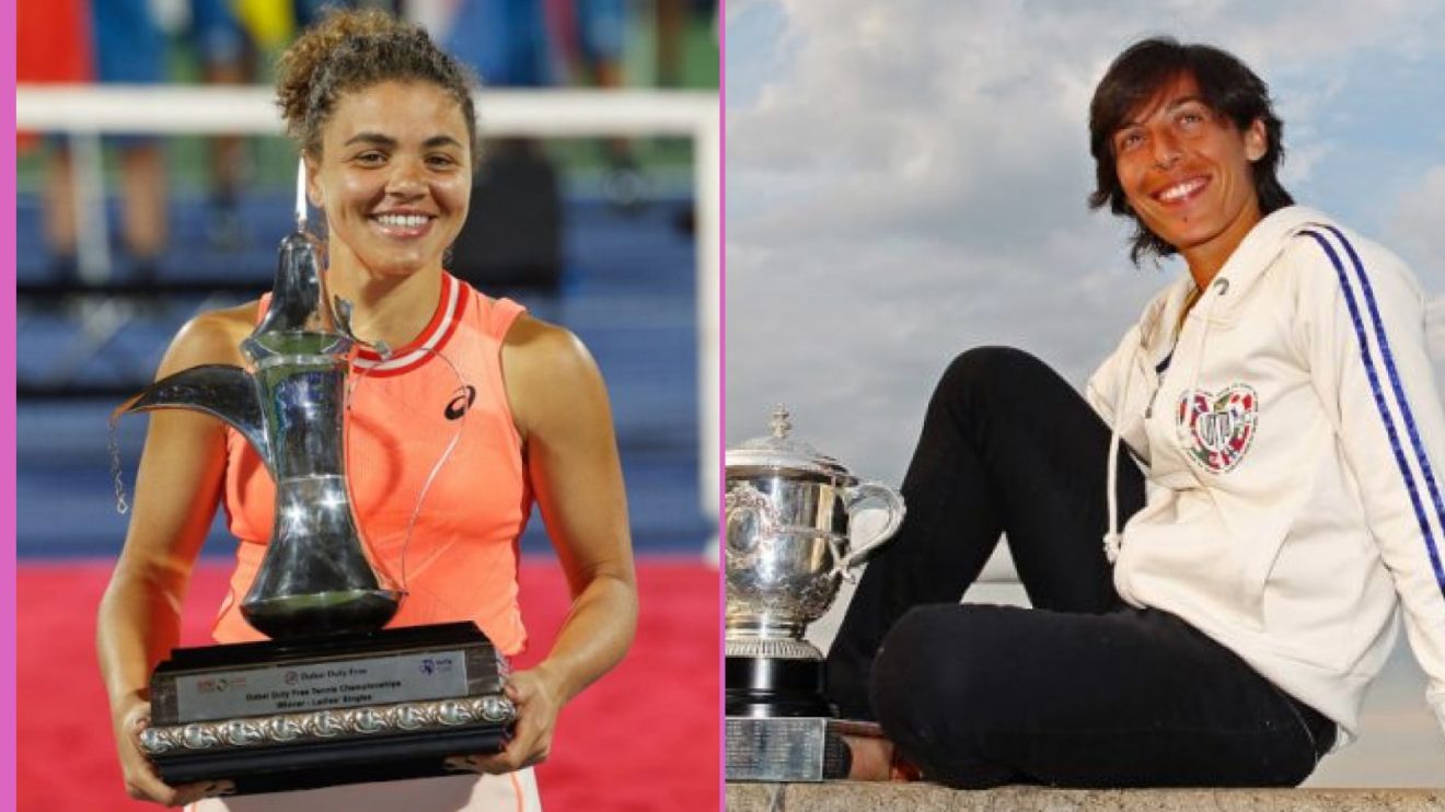 Pictured: Italian tennis stars Jasmine Paolini and Francesca Schiavone