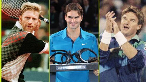 Boris Becker, Roger Federer and Jimmy Connors
