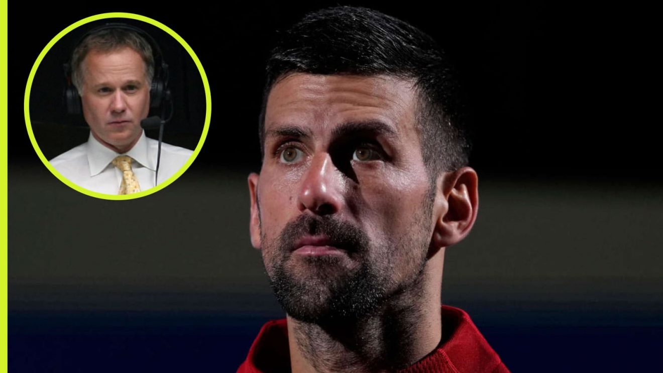 Patrick McEnroe and Novak Djokovic