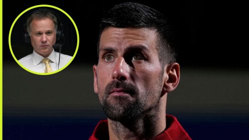 Patrick McEnroe and Novak Djokovic