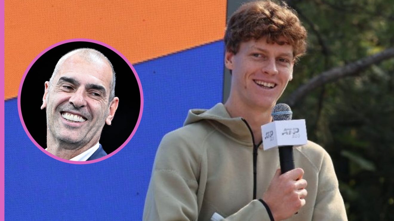 Pictured: Jannik Sinner and Cedric Pioline.