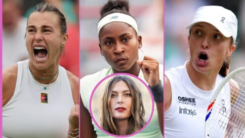 Aryna Sabalenka, Coco Gauff, Iga Swiatek and Maria Sharapova