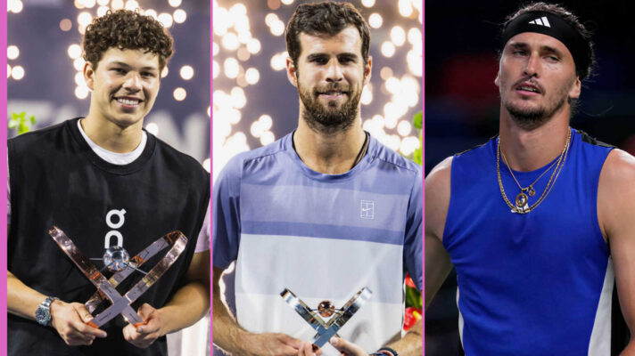Ben Shelton, Karen Khachanov and Alexander Zverev