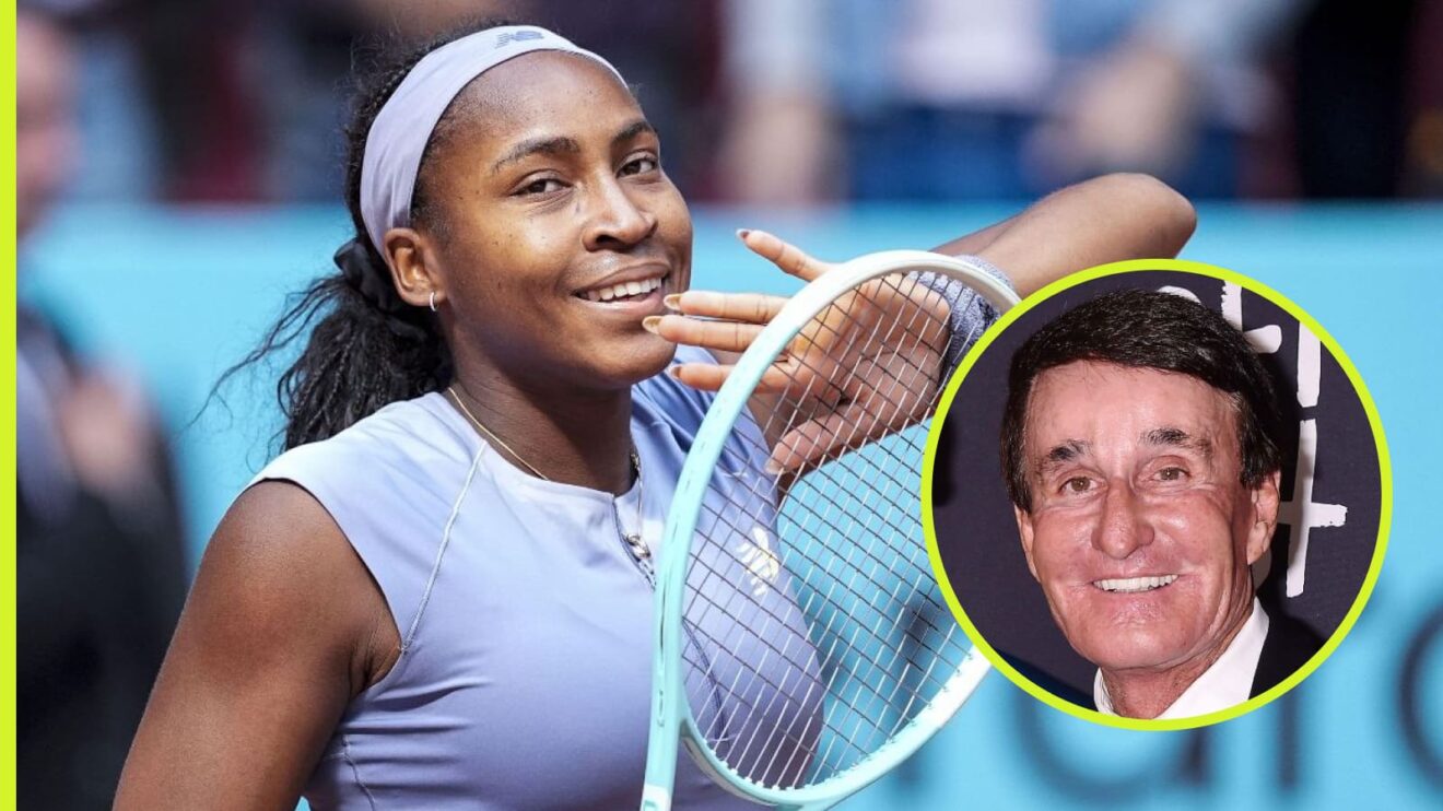 Pictured: Coco Gauff and Rick Macci.