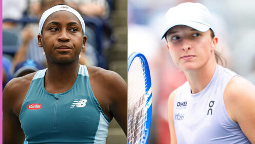 Pictured: Coco Gauff and Iga Swiatek