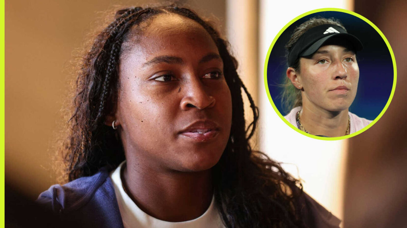 Pictured: Coco Gauff with Jessica Pegula inset