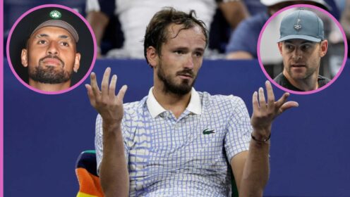 Nick Kyrgios, Andy Roddick and Daniil Medvedev