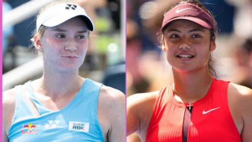 Pictured: Elena Rybakina and Emma Raducanu