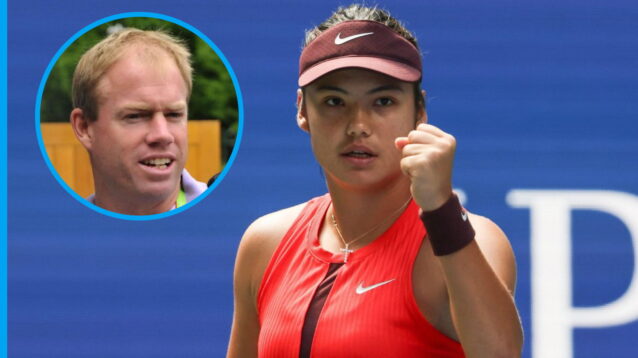 Pictured: Emma Raducanu and former coach Mark Petchey.