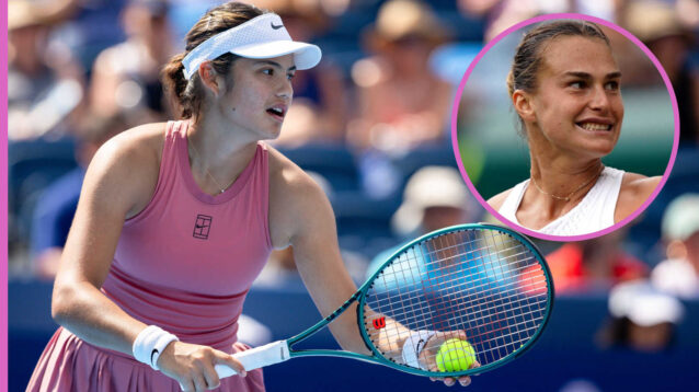 Pictured: Emma Raducanu and Aryna Sabalenka