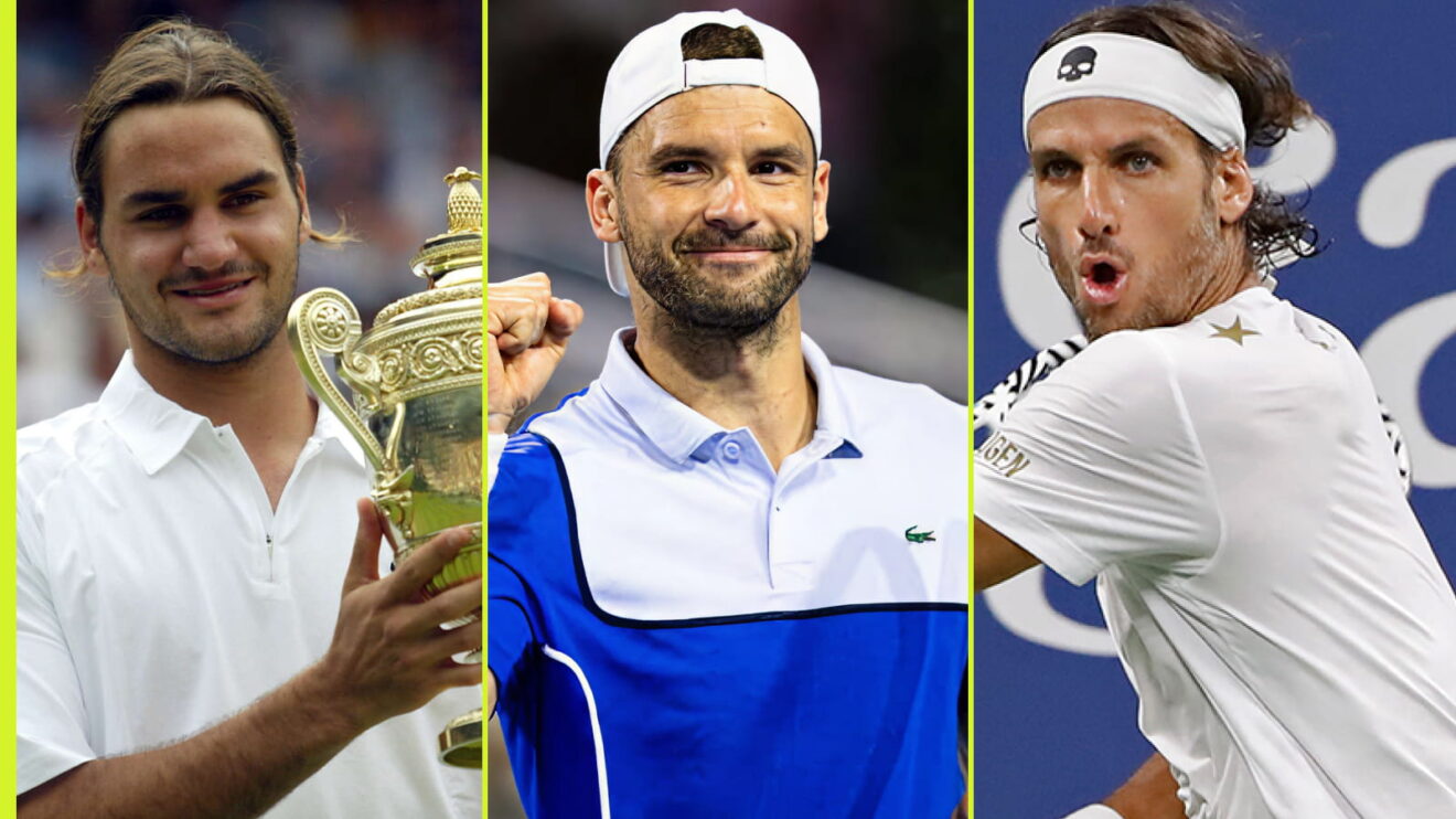 Pictured L-R: Roger Federer, Grigor Dimitrov, and Feliciano Lopez.