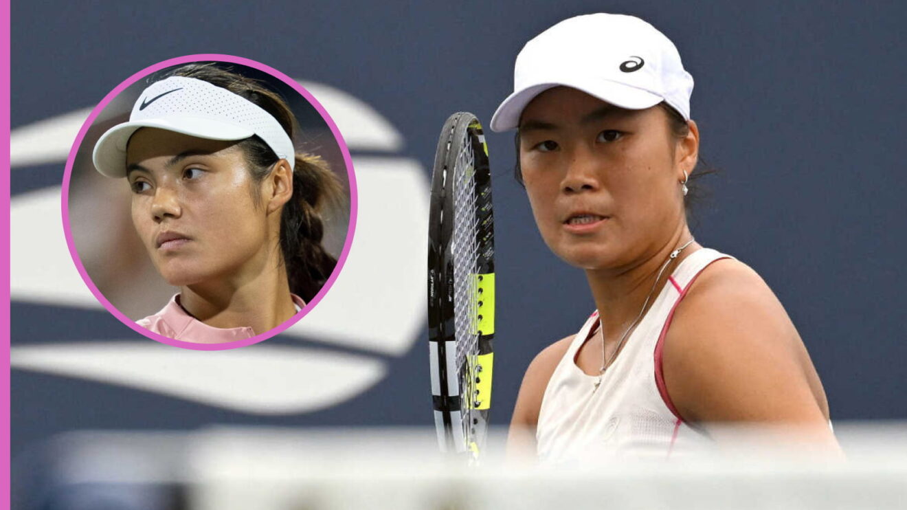 Pictured: Janice Tjen and Emma Raducanu.