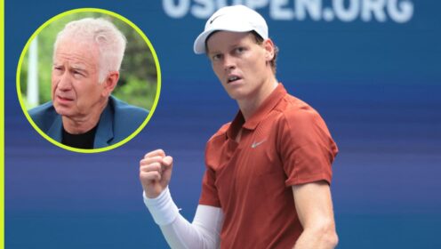 Jannik Sinner and John McEnroe