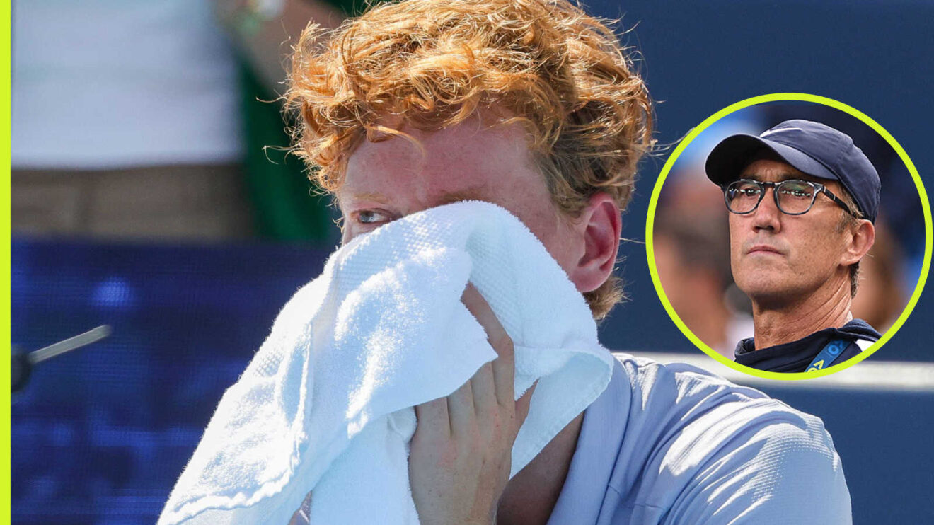 Pictured: Jannik Sinner with Darren Cahill
