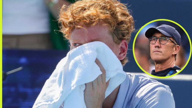 Pictured: Jannik Sinner with Darren Cahill