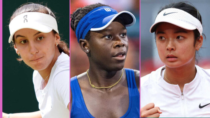 Pictured: Julieta Pareja, Victoria Mboko and Alex Eala