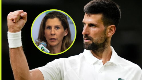 Pictured: Novak Djokovic and Monica Seles.